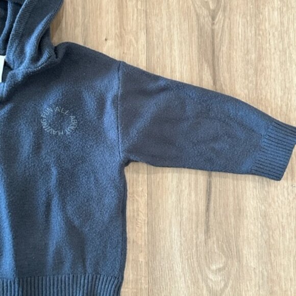 Zara- Dark Blue/Navy Hoodie Baby Boy- Size 9-12M - Picture 3 of 3